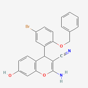 2-amino-4-[2-(benzyloxy)-5-bromophenyl]-7-hydroxy-4H-chromene-3-carbonitrile