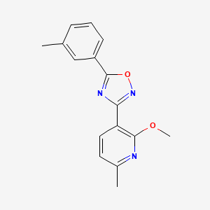 2-Methoxy-6-methyl-3-[5-(3-methylphenyl)-1,2,4-oxadiazol-3-yl]pyridine