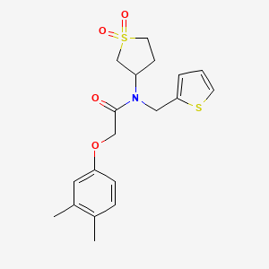 2-(3,4-dimethylphenoxy)-N-(1,1-dioxidotetrahydrothiophen-3-yl)-N-(thiophen-2-ylmethyl)acetamide