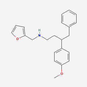 N-(furan-2-ylmethyl)-3-(4-methoxyphenyl)-4-phenylbutan-1-amine