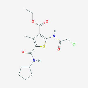 Ethyl 2-[(chloroacetyl)amino]-5-(cyclopentylcarbamoyl)-4-methylthiophene-3-carboxylate