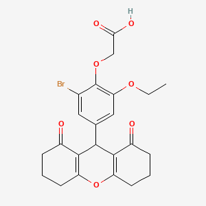 [2-bromo-4-(1,8-dioxo-2,3,4,5,6,7,8,9-octahydro-1H-xanthen-9-yl)-6-ethoxyphenoxy]acetic acid