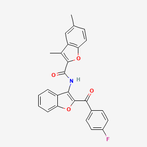 N-[2-(4-fluorobenzoyl)-1-benzofuran-3-yl]-3,5-dimethyl-1-benzofuran-2-carboxamide