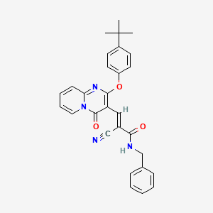 (2E)-N-benzyl-3-[2-(4-tert-butylphenoxy)-4-oxo-4H-pyrido[1,2-a]pyrimidin-3-yl]-2-cyanoprop-2-enamide