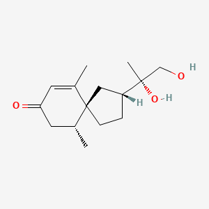 molecular formula C15H24O3 B1158816 11S,12-Dihydroxyspirovetiv-1(10)-en-2-one CAS No. 62623-86-3