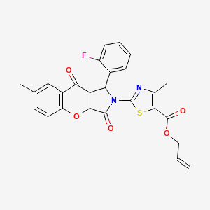 prop-2-en-1-yl 2-[1-(2-fluorophenyl)-7-methyl-3,9-dioxo-3,9-dihydrochromeno[2,3-c]pyrrol-2(1H)-yl]-4-methyl-1,3-thiazole-5-carboxylate