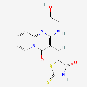 molecular formula C14H12N4O3S2 B11588215 2-[(2-hydroxyethyl)amino]-3-[(Z)-(4-oxo-2-thioxo-1,3-thiazolidin-5-ylidene)methyl]-4H-pyrido[1,2-a]pyrimidin-4-one 