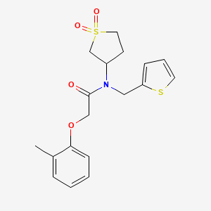 N-(1,1-dioxothiolan-3-yl)-2-(2-methylphenoxy)-N-(thiophen-2-ylmethyl)acetamide