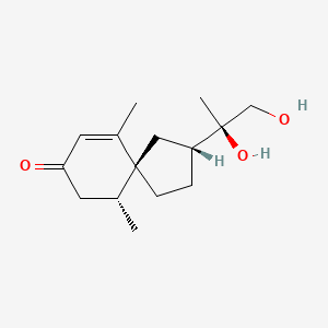 molecular formula C15H24O3 B1158823 11R,12-二羟基螺vetivan-1(10)-en-2-one CAS No. 62574-30-5