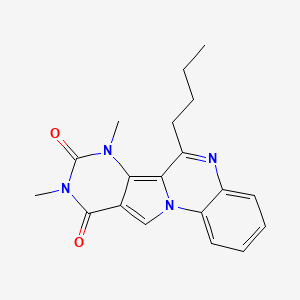 9-butyl-12,14-dimethyl-1,8,12,14-tetrazatetracyclo[8.7.0.02,7.011,16]heptadeca-2,4,6,8,10,16-hexaene-13,15-dione