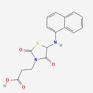 3-[5-(naphthalen-1-ylamino)-2,4-dioxo-1,3-thiazolidin-3-yl]propanoic Acid