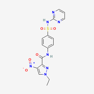 1-Ethyl-4-nitro-N-{4-[(pyrimidin-2-YL)sulfamoyl]phenyl}-1H-pyrazole-3-carboxamide