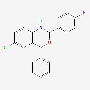 6-chloro-2-(4-fluorophenyl)-4-phenyl-1,4-dihydro-2H-3,1-benzoxazine