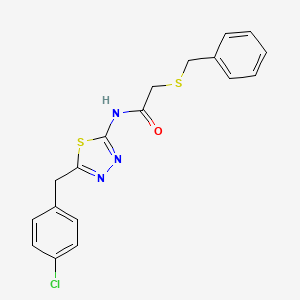 2-(benzylsulfanyl)-N-[5-(4-chlorobenzyl)-1,3,4-thiadiazol-2-yl]acetamide