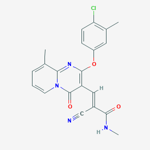 molecular formula C21H17ClN4O3 B11588284 (2E)-3-[2-(4-chloro-3-methylphenoxy)-9-methyl-4-oxo-4H-pyrido[1,2-a]pyrimidin-3-yl]-2-cyano-N-methylprop-2-enamide 