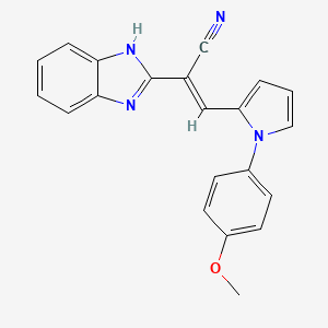 (2E)-2-(1H-benzimidazol-2-yl)-3-[1-(4-methoxyphenyl)-1H-pyrrol-2-yl]prop-2-enenitrile