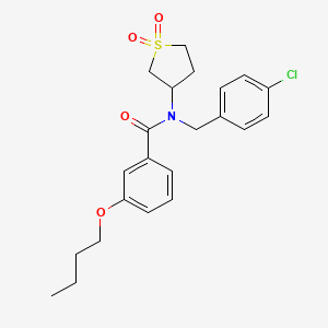 3-butoxy-N-(4-chlorobenzyl)-N-(1,1-dioxidotetrahydrothiophen-3-yl)benzamide