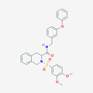 molecular formula C31H30N2O6S B11588326 2-[(3,4-dimethoxyphenyl)sulfonyl]-N-(3-phenoxybenzyl)-1,2,3,4-tetrahydroisoquinoline-3-carboxamide 