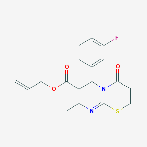 Allyl 6-(3-fluorophenyl)-8-methyl-4-oxo-3,4-dihydro-2H,6H-pyrimido[2,1-B][1,3]thiazine-7-carboxylate