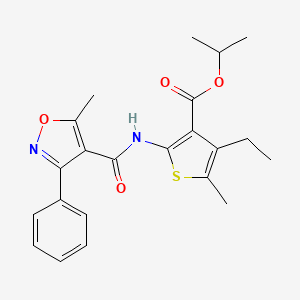 Propan-2-yl 4-ethyl-5-methyl-2-{[(5-methyl-3-phenyl-1,2-oxazol-4-yl)carbonyl]amino}thiophene-3-carboxylate