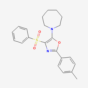 1-[2-(4-Methylphenyl)-4-(phenylsulfonyl)-1,3-oxazol-5-yl]azepane