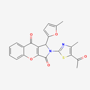 2-(5-Acetyl-4-methyl-1,3-thiazol-2-yl)-1-(5-methylfuran-2-yl)-1,2-dihydrochromeno[2,3-c]pyrrole-3,9-dione