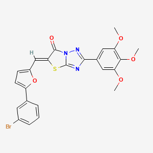 (5Z)-5-{[5-(3-bromophenyl)furan-2-yl]methylidene}-2-(3,4,5-trimethoxyphenyl)[1,3]thiazolo[3,2-b][1,2,4]triazol-6(5H)-one