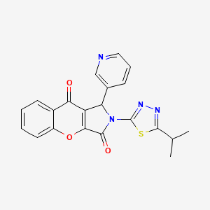 2-[5-(Propan-2-yl)-1,3,4-thiadiazol-2-yl]-1-(pyridin-3-yl)-1,2-dihydrochromeno[2,3-c]pyrrole-3,9-dione