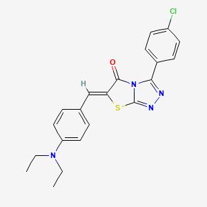 molecular formula C21H19ClN4OS B11588445 (6Z)-3-(4-chlorophenyl)-6-[4-(diethylamino)benzylidene][1,3]thiazolo[2,3-c][1,2,4]triazol-5(6H)-one 