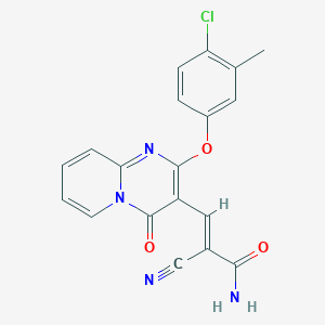 (2E)-3-[2-(4-chloro-3-methylphenoxy)-4-oxo-4H-pyrido[1,2-a]pyrimidin-3-yl]-2-cyanoprop-2-enamide