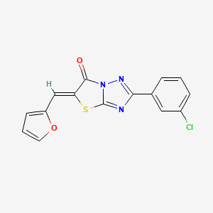 (5Z)-2-(3-chlorophenyl)-5-(2-furylmethylene)[1,3]thiazolo[3,2-b][1,2,4]triazol-6(5H)-one