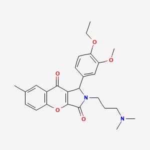 2-[3-(Dimethylamino)propyl]-1-(4-ethoxy-3-methoxyphenyl)-7-methyl-1,2-dihydrochromeno[2,3-c]pyrrole-3,9-dione