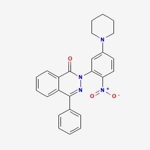 2-[2-nitro-5-(piperidin-1-yl)phenyl]-4-phenylphthalazin-1(2H)-one