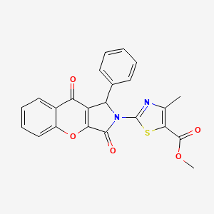 molecular formula C23H16N2O5S B11588530 methyl 2-(3,9-dioxo-1-phenyl-3,9-dihydrochromeno[2,3-c]pyrrol-2(1H)-yl)-4-methyl-1,3-thiazole-5-carboxylate 