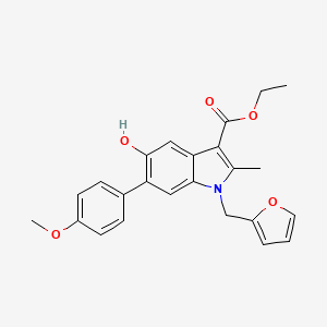 ethyl 1-(furan-2-ylmethyl)-5-hydroxy-6-(4-methoxyphenyl)-2-methyl-1H-indole-3-carboxylate