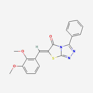 molecular formula C19H15N3O3S B11588560 (6Z)-6-(2,3-dimethoxybenzylidene)-3-phenyl[1,3]thiazolo[2,3-c][1,2,4]triazol-5(6H)-one 