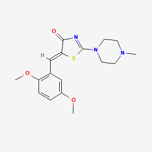 molecular formula C17H21N3O3S B11588572 (5Z)-5-(2,5-dimethoxybenzylidene)-2-(4-methylpiperazin-1-yl)-1,3-thiazol-4(5H)-one 