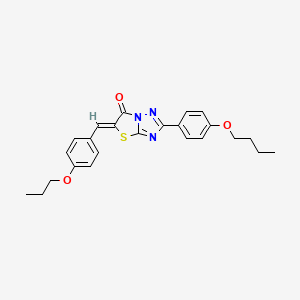 (5Z)-2-(4-butoxyphenyl)-5-(4-propoxybenzylidene)[1,3]thiazolo[3,2-b][1,2,4]triazol-6(5H)-one