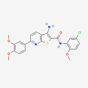 3-amino-N-(5-chloro-2-methoxyphenyl)-6-(3,4-dimethoxyphenyl)thieno[2,3-b]pyridine-2-carboxamide