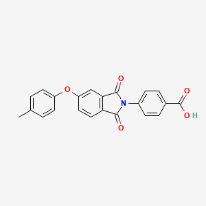 4-[5-(4-methylphenoxy)-1,3-dioxo-1,3-dihydro-2H-isoindol-2-yl]benzoic acid