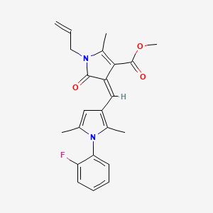 methyl (4Z)-4-{[1-(2-fluorophenyl)-2,5-dimethyl-1H-pyrrol-3-yl]methylidene}-2-methyl-5-oxo-1-(prop-2-en-1-yl)-4,5-dihydro-1H-pyrrole-3-carboxylate