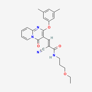 (2E)-2-cyano-3-[2-(3,5-dimethylphenoxy)-4-oxo-4H-pyrido[1,2-a]pyrimidin-3-yl]-N-(3-ethoxypropyl)prop-2-enamide