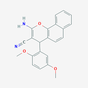 molecular formula C22H18N2O3 B11588699 2-amino-4-(2,5-dimethoxyphenyl)-4H-benzo[h]chromene-3-carbonitrile 