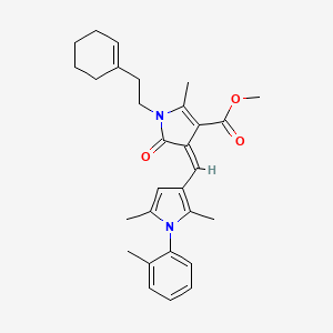 methyl (4Z)-1-[2-(cyclohex-1-en-1-yl)ethyl]-4-{[2,5-dimethyl-1-(2-methylphenyl)-1H-pyrrol-3-yl]methylidene}-2-methyl-5-oxo-4,5-dihydro-1H-pyrrole-3-carboxylate