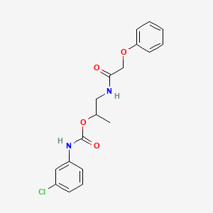 1-[(2-phenoxyacetyl)amino]propan-2-yl N-(3-chlorophenyl)carbamate