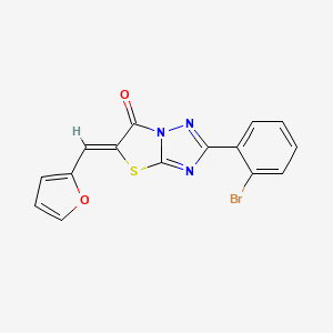 (5Z)-2-(2-bromophenyl)-5-(furan-2-ylmethylidene)[1,3]thiazolo[3,2-b][1,2,4]triazol-6(5H)-one