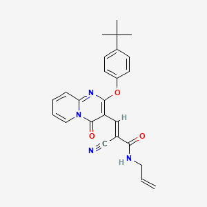 molecular formula C25H24N4O3 B11588779 (2E)-3-[2-(4-tert-butylphenoxy)-4-oxo-4H-pyrido[1,2-a]pyrimidin-3-yl]-2-cyano-N-(prop-2-en-1-yl)prop-2-enamide 