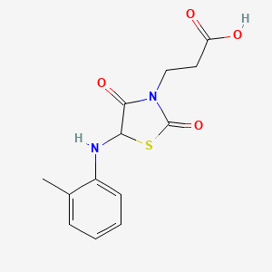 3-(2,4-Dioxo-5-o-tolylamino-thiazolidin-3-yl)-propionic acid