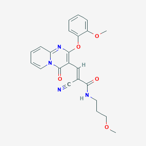 (2E)-2-cyano-3-[2-(2-methoxyphenoxy)-4-oxo-4H-pyrido[1,2-a]pyrimidin-3-yl]-N-(3-methoxypropyl)prop-2-enamide