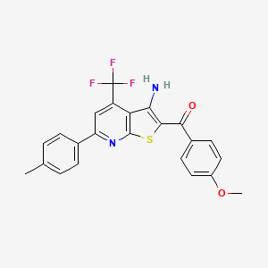 molecular formula C23H17F3N2O2S B11588849 [3-Amino-6-(4-methylphenyl)-4-(trifluoromethyl)thieno[2,3-b]pyridin-2-yl](4-methoxyphenyl)methanone 